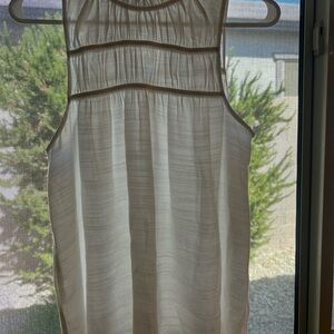 Nine West White Textured Blouse